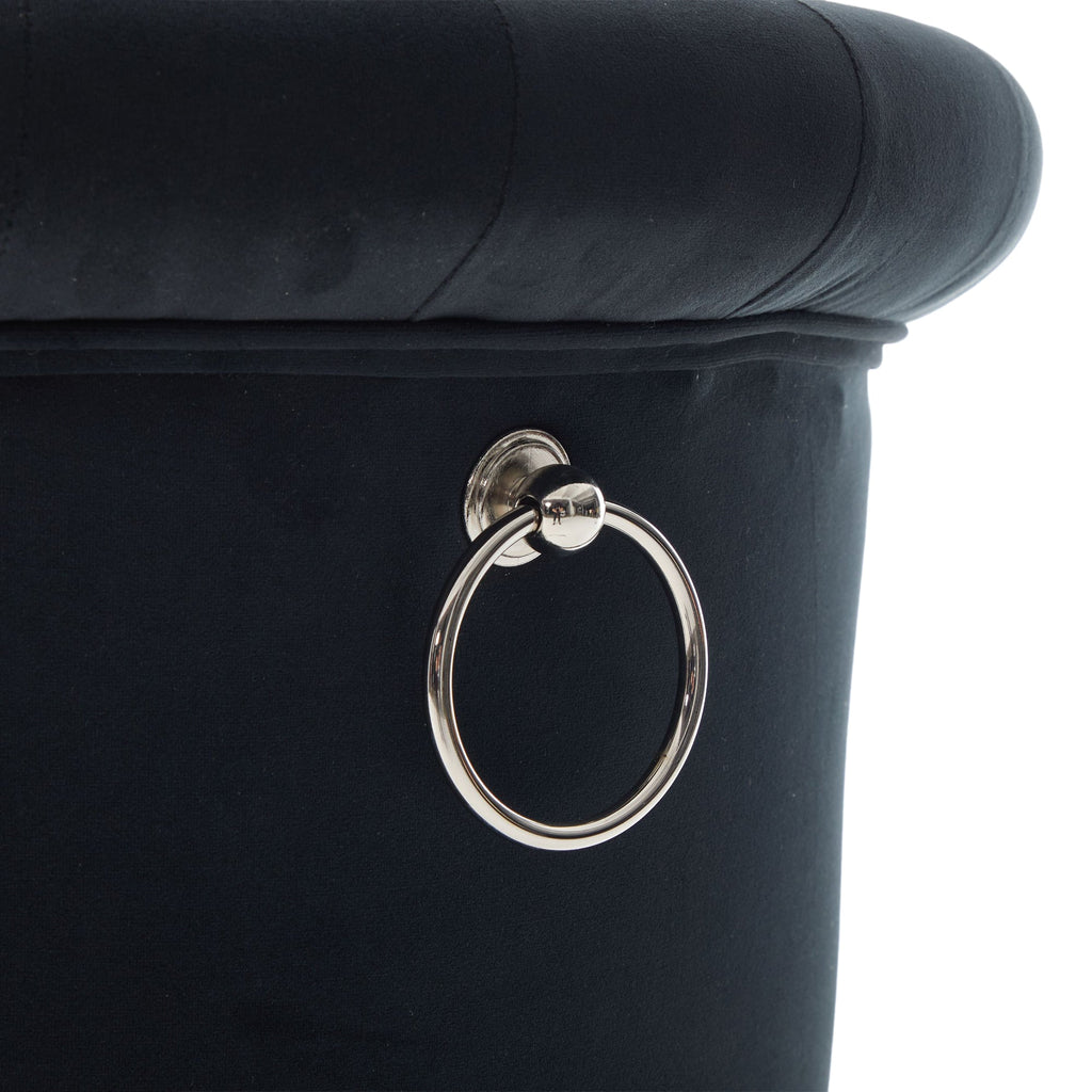 Velvet Bar Stool Set of 2, Adjustable Swivel Bar Stools with Silver