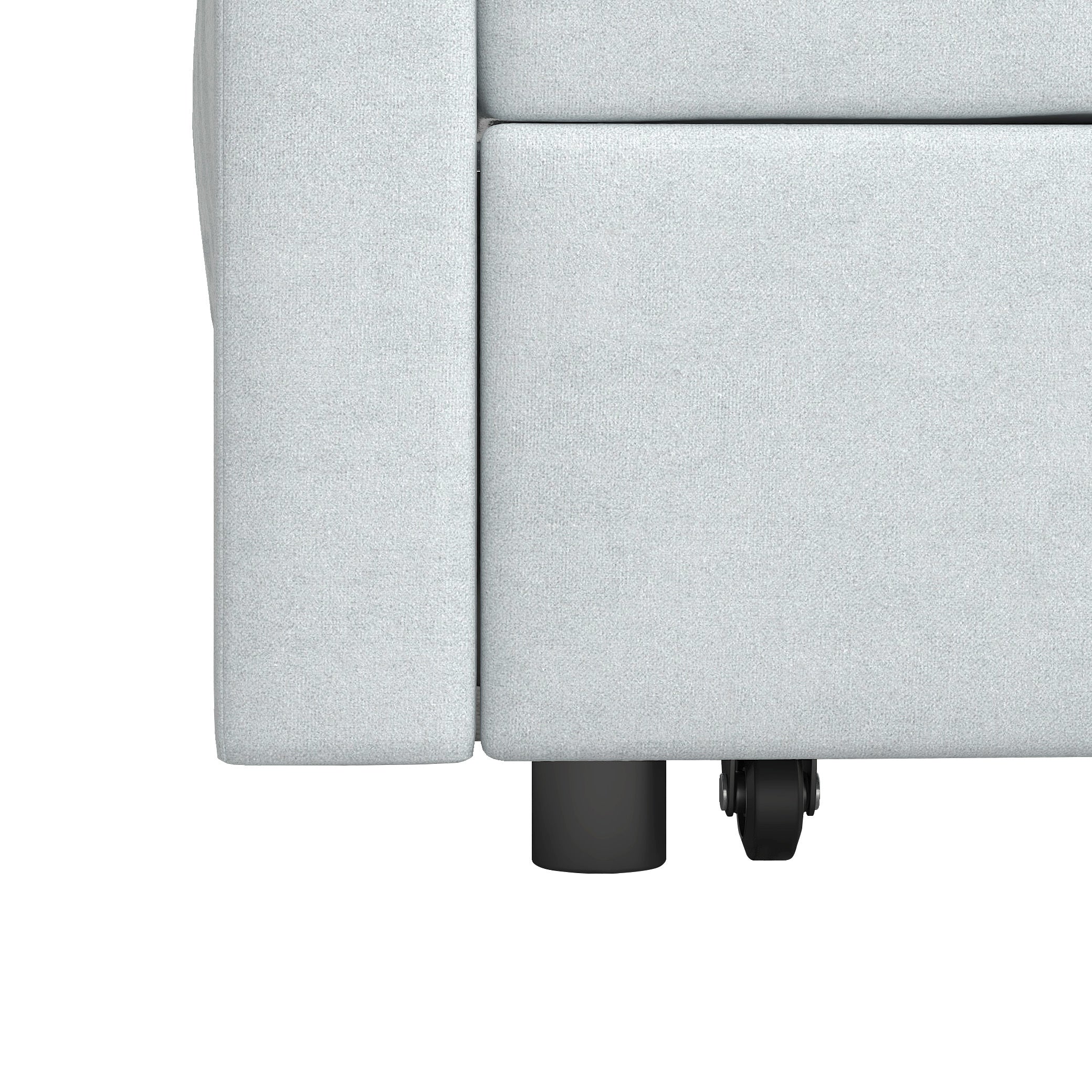Loveseats Sofa Bed with Pull-out Bed,Adjsutable Back-Light grey