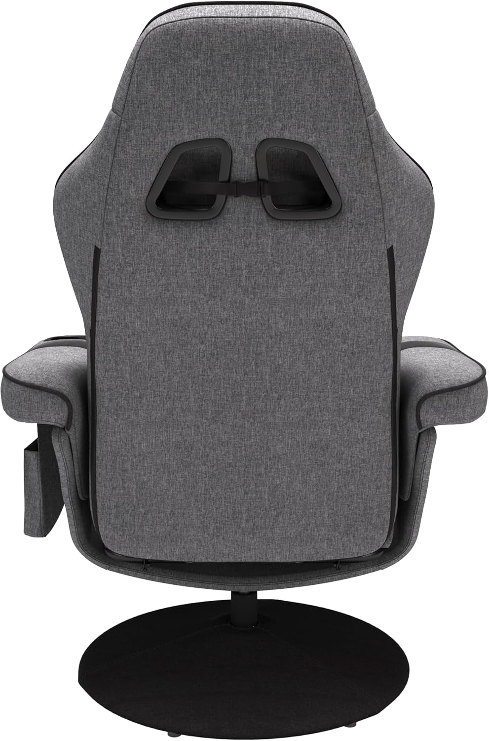 900 Gaming Recliner Gray Fabric With Adjustable Leg Rest Cupholder