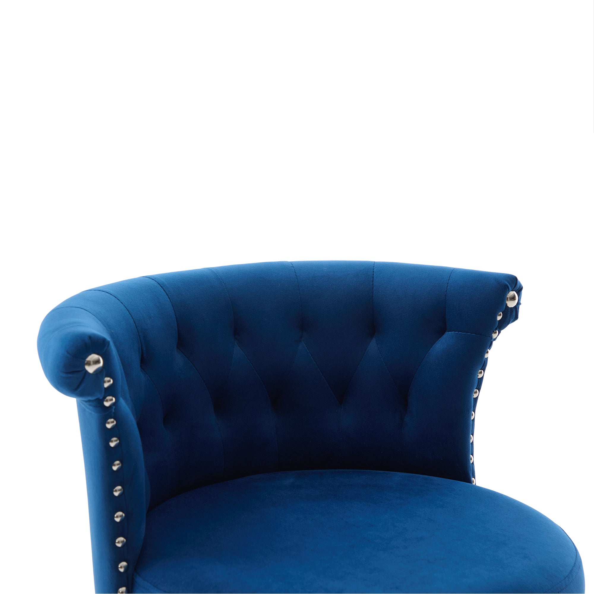 Velvet Bar Stool Set of 2, Adjustable Swivel Bar Stools with Silver