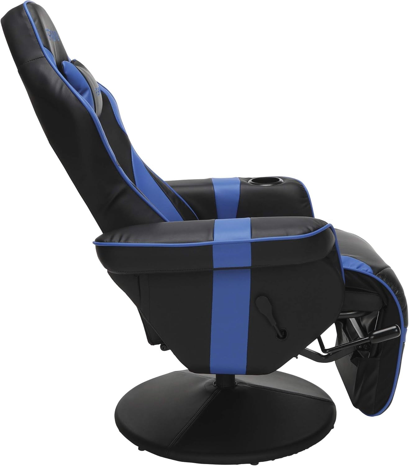 Blue 900 Gaming Recliner With Adjustable Leg Rest Cupholder