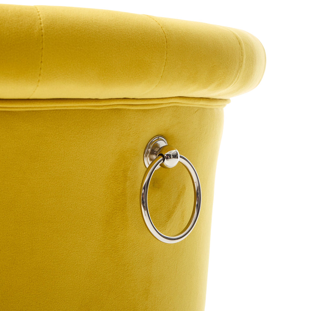 Velvet Bar Stool Set of 2, Adjustable Swivel Bar Stools with Silver