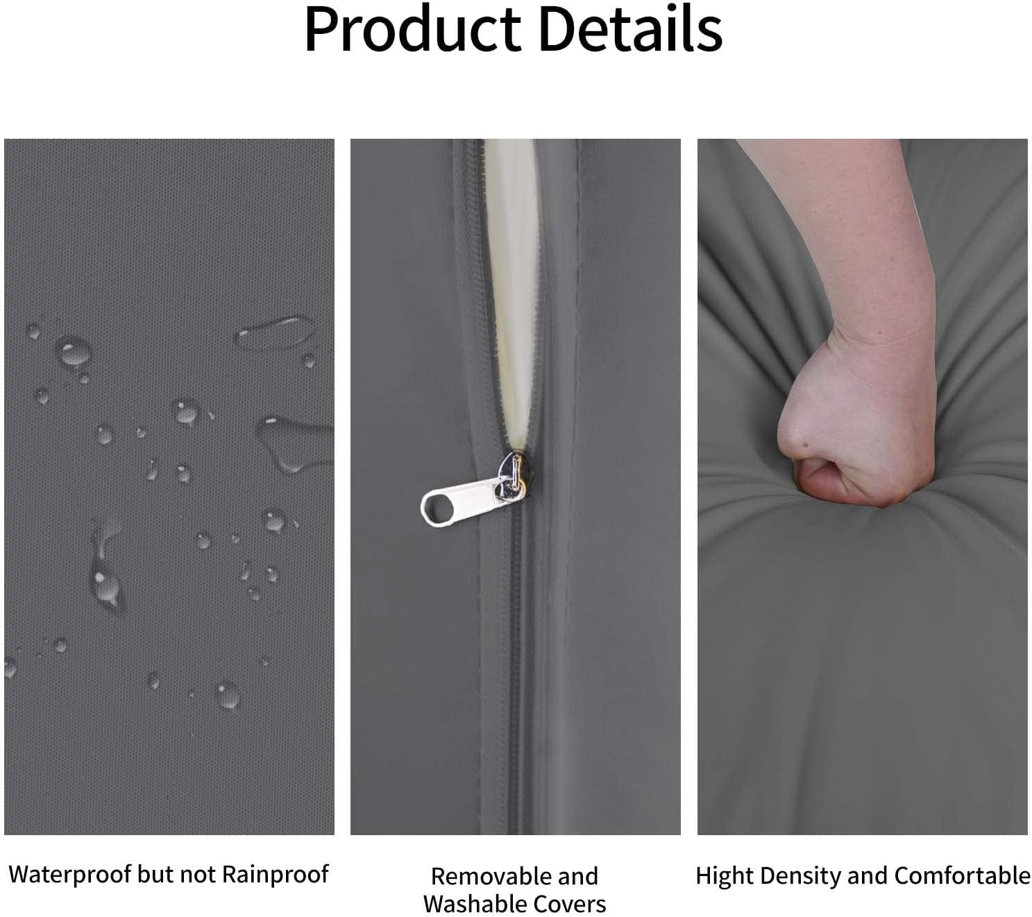 Outdoor Patio Conversation Set All Weather Gray Sectional