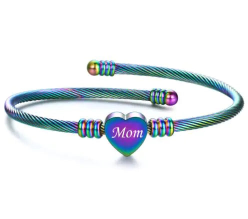 Stainless Steel Braided Mother’s Day Bracelets for Mom