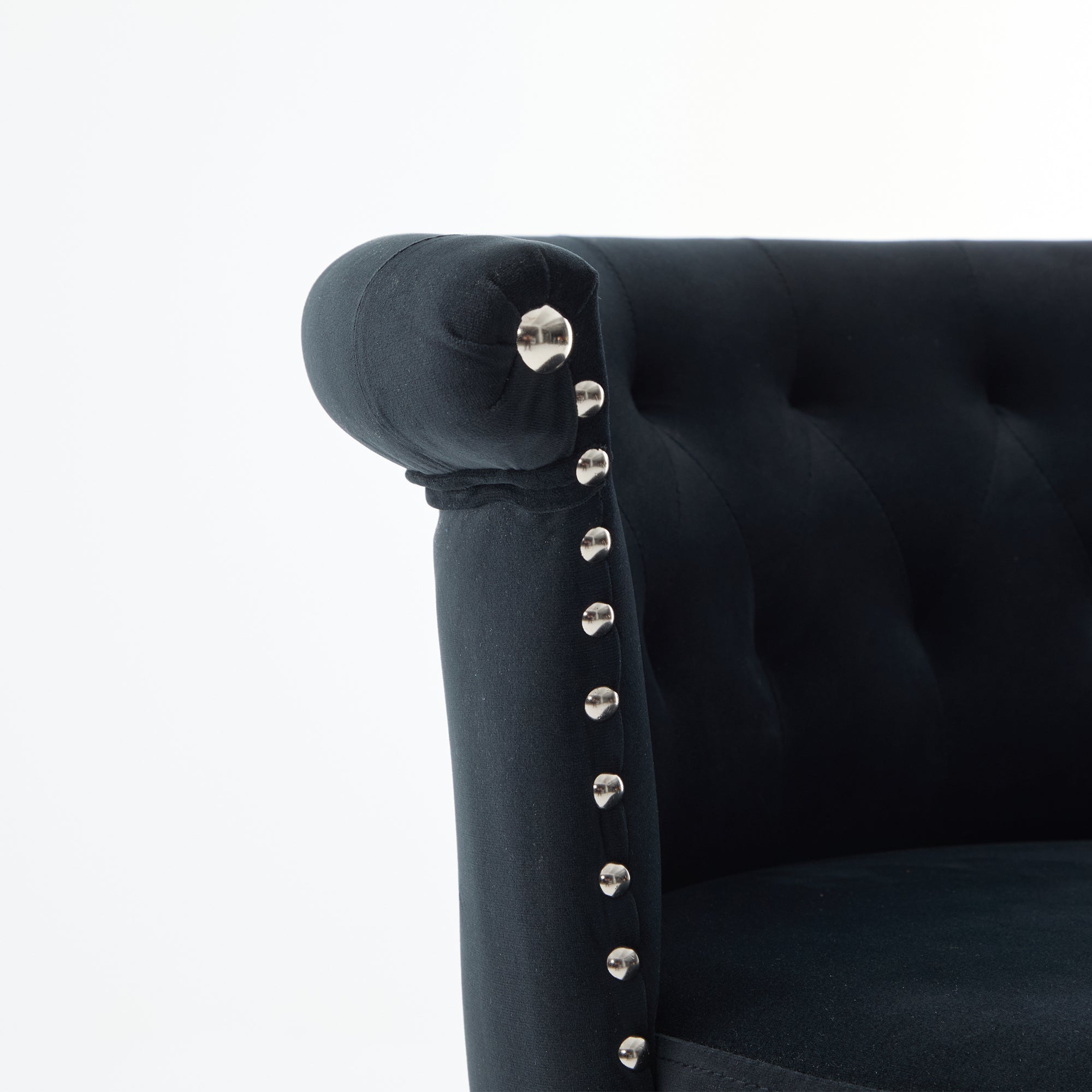 Velvet Bar Stool Set of 2, Adjustable Swivel Bar Stools with Silver