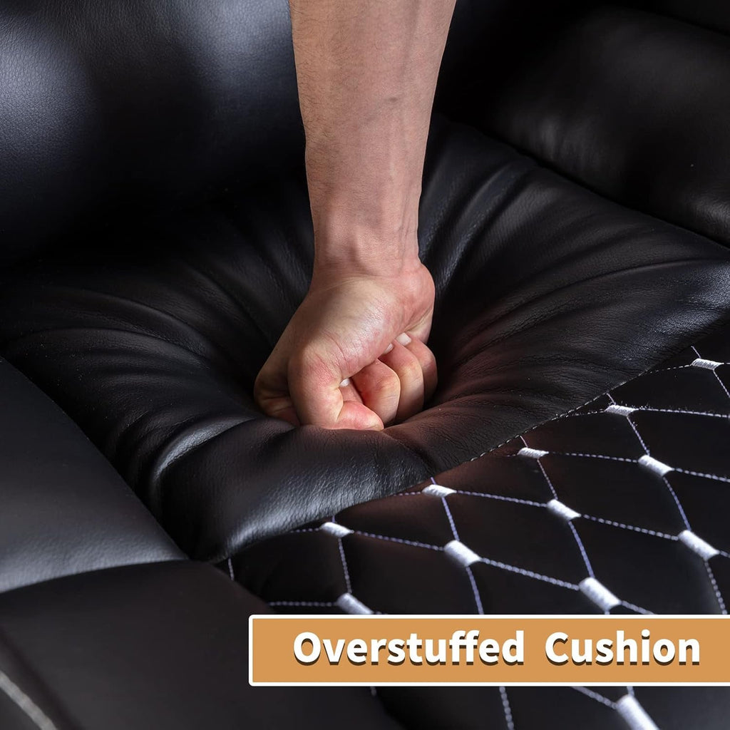 Black Power Recliner With USB Ports And Cup Holders