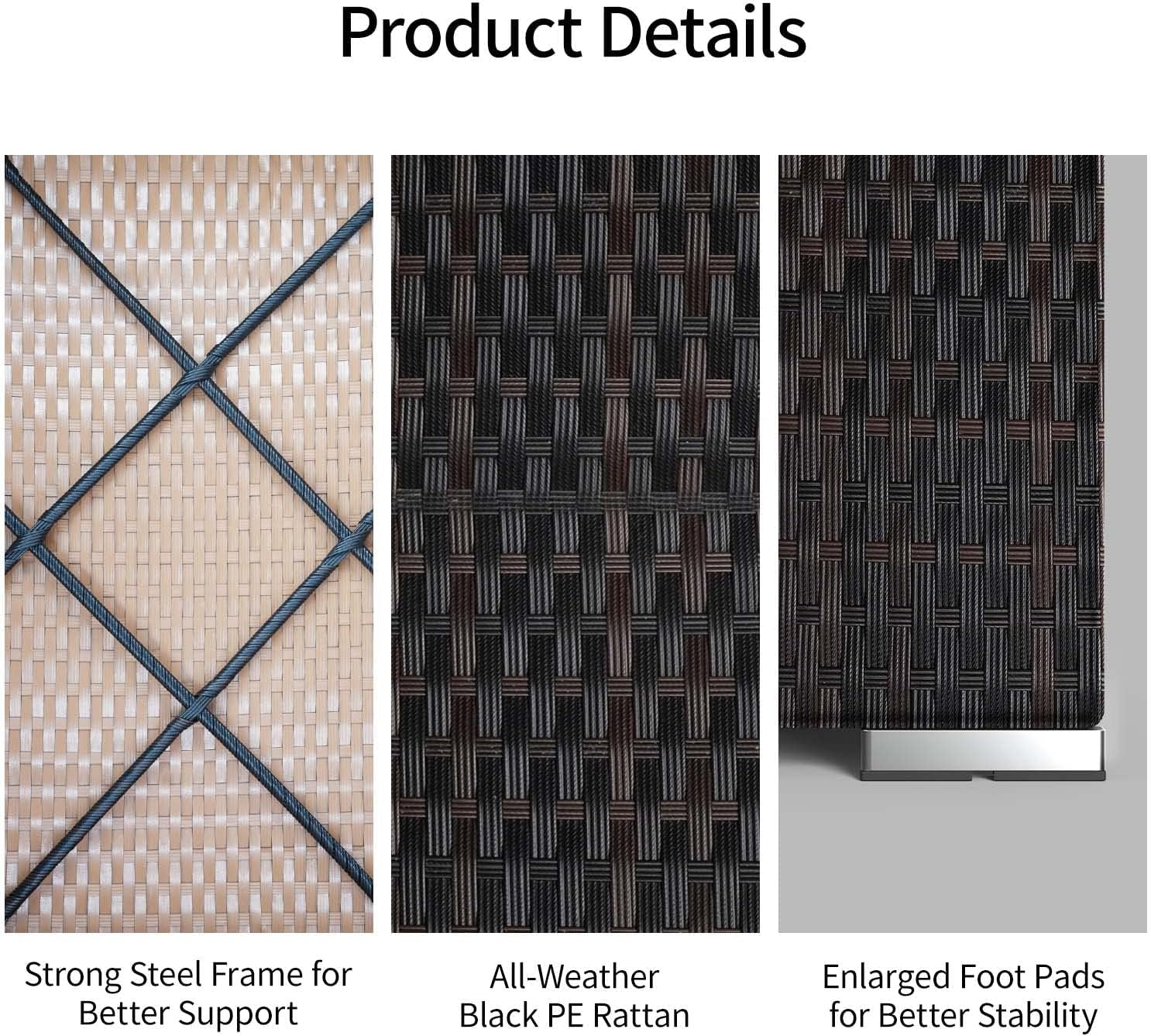 Outdoor Patio Conversation Set All Weather Gray Sectional